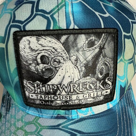 Shipwrecks Outer Banks Trucker Hat VTG Taphouse Richardson 112 Fish Scale Cap - Picture 7 of 9